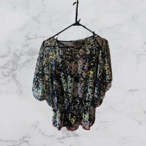 Fire Los Angeles Floral Blouse - Black and Yellow
